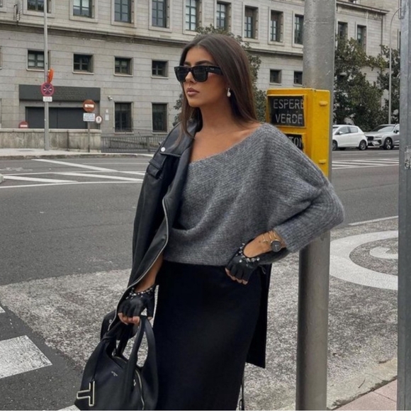 Zara  Knit Sweater Bolero Grey - Picture 3 of 16